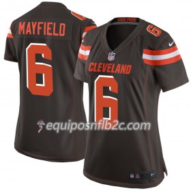 Camiseta Mujer NFL Cleveland Browns Baker Mayfield 6 Nike Marrón 